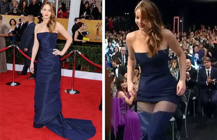 These Hollywood Stars Had Major Wardrobe Mishaps on the Red Carpet