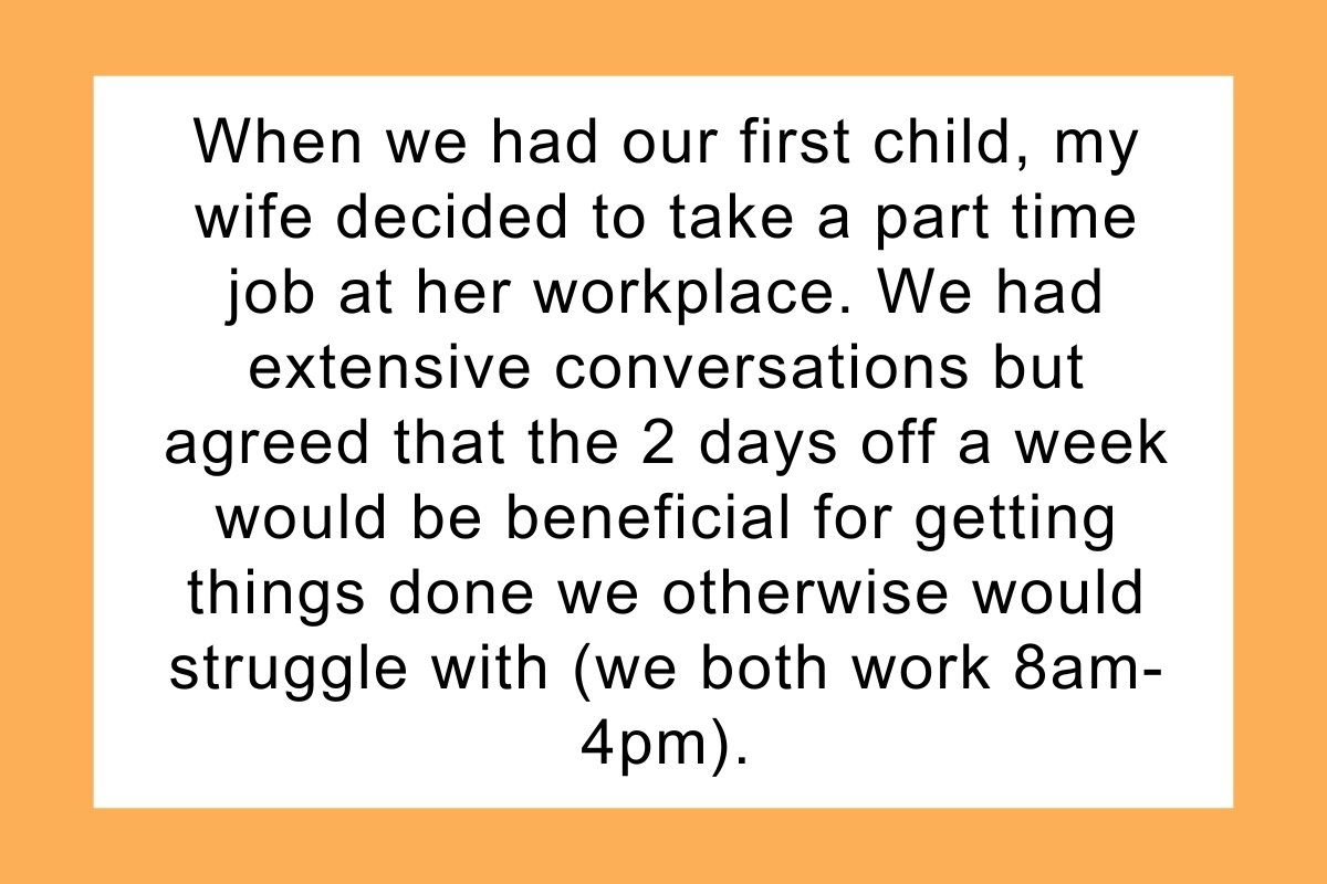 Husband won't let SAHM have two days a week off; says 'that's not our parenting plan.'