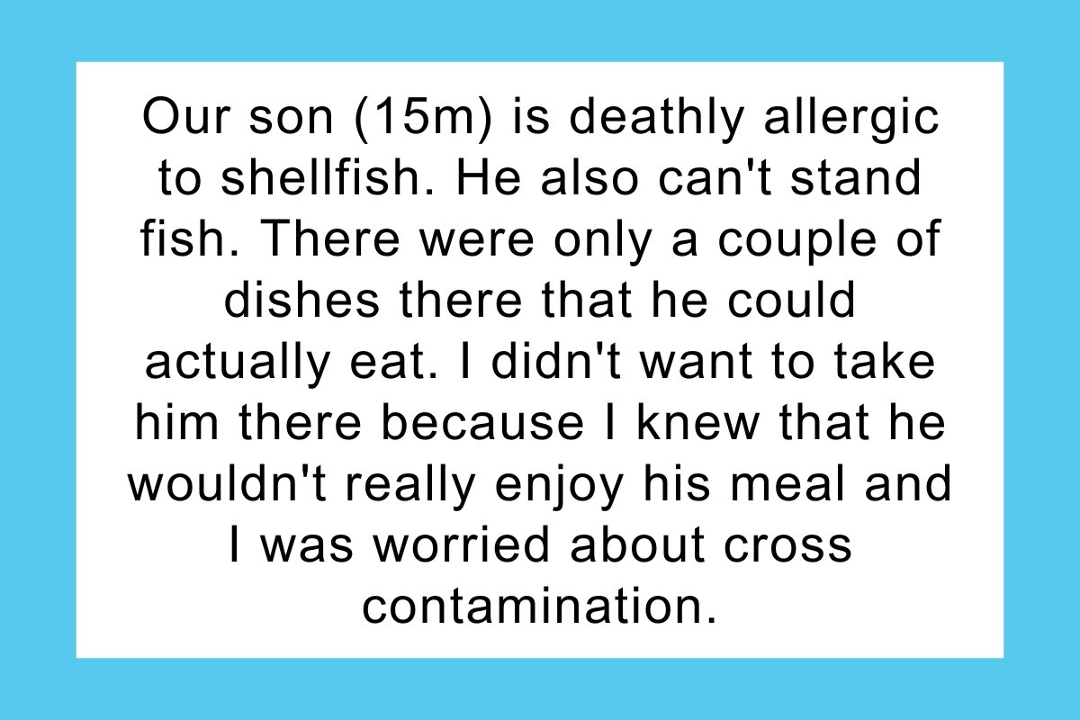 Mom forces teen daughter to accommodate son's allergy for bday dinner, 'he'd be fine home alone.' AITA?