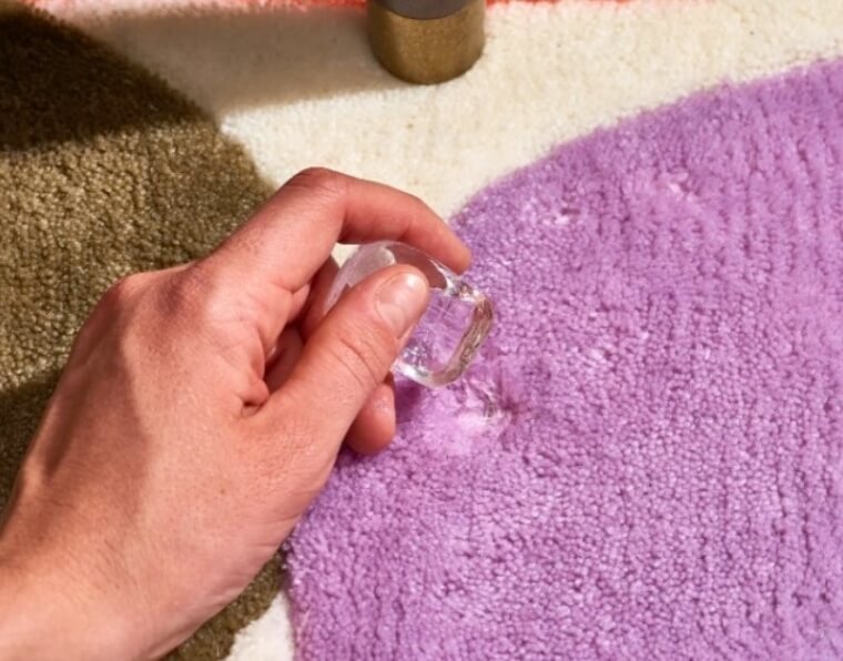 Use Some Ice Cube To Make Your Carpet Dents Even