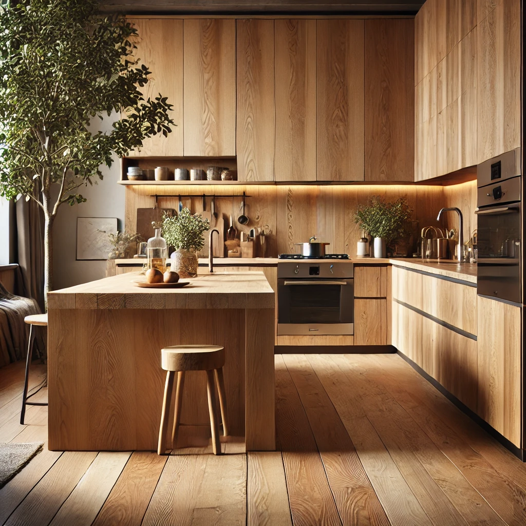 DALL·E-2024-09-29-15.45.46-A-cozy-and-modern-kitchen-featuring-warm-wood-tones-focusing-on-natural-hues-like-oak-and-walnut.-The-kitchen-has-wooden-cabinetry-wooden-flooring-1-1