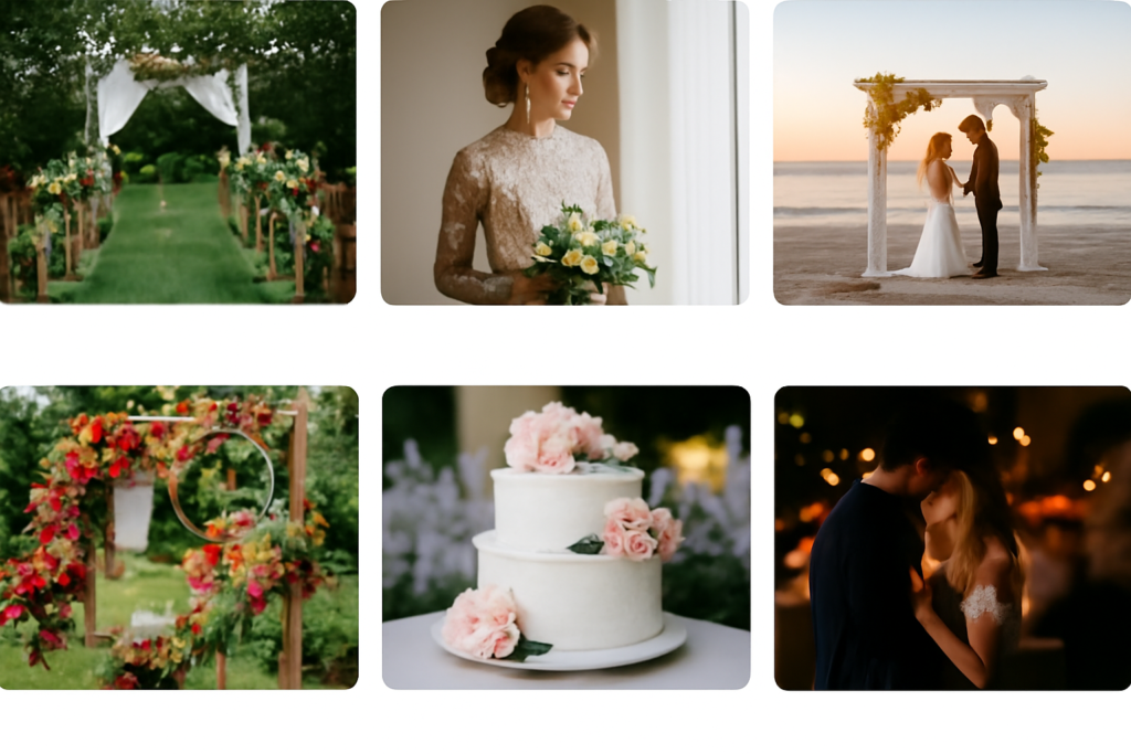 Rustic wedding venue with wooden details, mason jar centerpieces, and soft fairy lights creating a warm and intimate atmosphere.